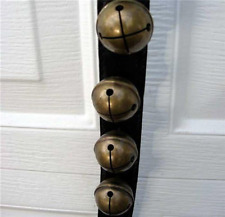Sleighbells/Strap 43.5 Leather 10 Antique Brass Bells picture