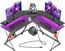 L Shaped Gaming Desk with LED Lights & Power Outlets, 50.4” Computer Desk picture