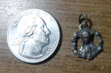 Vintage Virgin Mary Sterling Silver Petite Catholic Medal picture