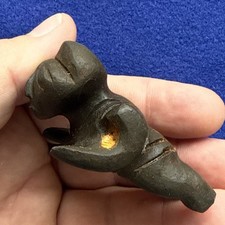 Pre Columbian Laying Human Effigy Stone Idol Moche, Inca Found In Peru 2325 picture