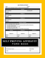 Self-Proving Affidavit Form Book: Attorney-Style Will Affidavit Templates for No picture