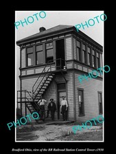 Bradford Ohio The Br Railroad Station Tower c1930 Old Large Historic Photo picture