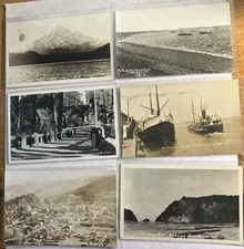 Unique Vintage Oregon 6 Real Photo Postcard Lot RPPC Towns Coast Mountains (2) picture