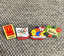 Vintage McDonald’s Employee Lapel Pin Lot 2000 Olympics TY Beanie Disney Smile picture