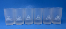 Jägermeister 6 Frosted Shot Glasses Barware Stag Logo Distillery Advertising picture