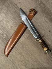 AG Russel Springdale AR, Solingen LARGE Bowie 1970s.  10 Inch Blade.  Exc Sheath picture