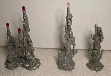 Rawcliffe pewter Lot Of 3 Castle Figurines 1454, 1453, 659 picture