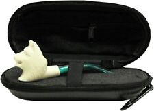Imported Miniature Meerschaum Pipe - WOLF w/ Zippered Case picture