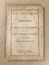 An Address to Members, 1883 Society of Friends, Pamphlet (Quakers) picture