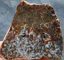 13.36 oz (379 gr) Polyhedral Agate Pair, Sagenite Agate, Needle Agate, 玛瑙, めのう picture