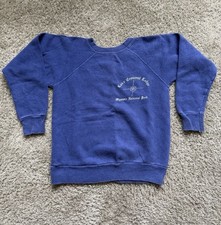 True Vtg 1960s Flocked Lake Crescent Lodge Olympic National Park Crew Neck 15x19 picture