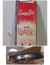 Vintage Empty Easy Lite Gold Sparklers Elkton Brand JRR52 picture