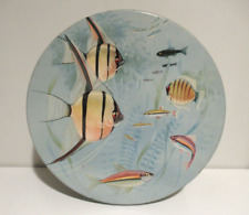 Vintage Peek Frean bisquits round tin tropical Angel fish rare London Bisquits picture