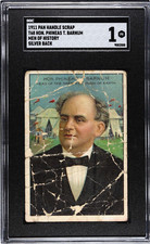 Phineas T. PT Barnum 1911 T68 Men of History SGC 1 Silver Back Pan Handle Scrap picture