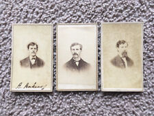 Antique 1860's CDVs Handsome Young Men Lot of 3 Oxford OH Photo Card Ankeney picture