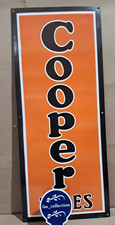 Cooper Tires Porcelain Enamel Sign  36 x 15 Inches 1 Sided picture