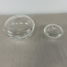 Pyrex Clear Covered 1 1/2 Qt Casserole w/ Bonus Fire King Petite 8 oz Casserole picture