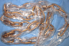a 5ft Decorative Lamp Hanging Chain .. Steel, Dirty Brass in Color, #2285 picture