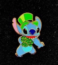 Disney Shopping Stitch St Patrick’s Day Four Lead Clover  LE 250 Pin Rare 2009 picture