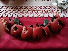 Vintage Home interior Hanging Country apple plaques EUC picture