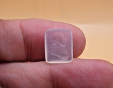 Antique 19th C. Moonstone Military Gentleman Sealing Wax Seal Stamp Intaglio picture