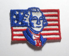 Vintage George Washington American Revolution Flag Patch Bicentennial Sew On USA picture