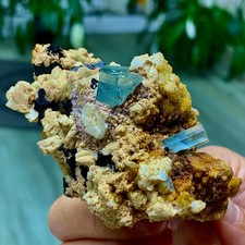 93G RareNatural beautiful Prism shaped Aquamarine Raw Crystal Specimen Rough picture