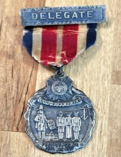 1927 DELEGATE Ribbon MEDAL 28th National Encampment Spanish War Veterans Prov RI picture