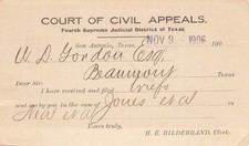 Court of Civil Appeals Texas Legal Case Jones vs Neal W D Gordon Postal 1906 picture