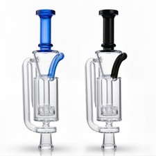 Triple Recycler Perc Glass Water Pipes 14mm Ceramic With Clean Kit picture