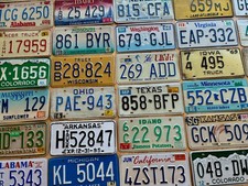 Vintage Starter Pack of 12 License Plates in Craft Condition - 20 Years or Older picture