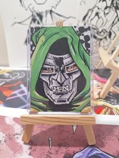 Dr. Doom Sketch Trading Card Original Art Signed by Artist Michael Fulcher picture