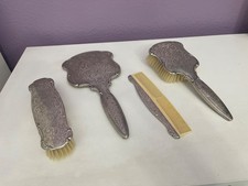 Vintage Heavy Silver Plated Vanity Set picture