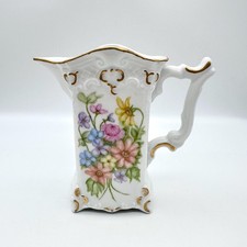 Gerold Porzellan Bavaria Floral Pitcher, Made in W. Germany, 5 3/8” tall picture