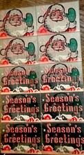 ORIGINAL 1950s VARI-VUE SANTA XMAS UNCUT SHEET 10 FLICKERS NOS RARE picture