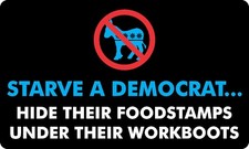TRUMP 2020 STARVE A DEMOCRAT ANTI DEMOCRAT MAGA DECAL STICKER POLITICAL  picture