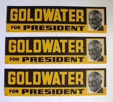 Barry Goldwater - 3 bumper stickers - 4
