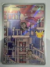 Pokémon TCG Galarian Meowth 141/128 30th Anniversary Collection picture