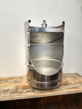1/2 Beer Keg Urinal-Front Cut Out With Flusher picture