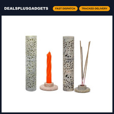 Handmade Marble Soapstone Incense Stick Holder | Candle & Tea Light Burner | Flo picture