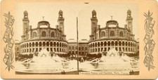 TROCADERO PALACE & FOUNTAIN PARIS, FRANCE STEREOVIEW AMERICAN SERIES picture