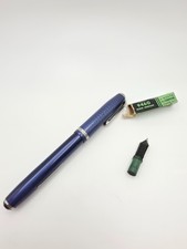 Vintage Esterbrook J Fountain Pen Blue Marbled 9460 Rigid Medium Nib picture