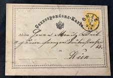Scarce Original Austria 1873 Postcard Origin of Postcards Leopoldstadt District picture