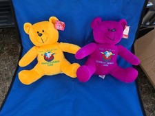2 Circus Circus Pink Yellow Plush Bear ( 2000 Reno/Las Vegas) Fiesta Fun Toys G picture