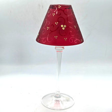 Vintage PartyLite P9247  Festive Flair Candle Lamp - Red Candle Holder picture
