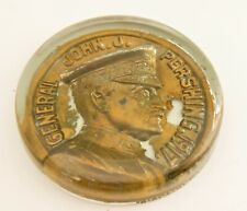 1917 General John J. Pershing Art Glass Paperweight picture