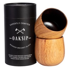 The Original Charred Wooden Bourbon Drinking Glass Bourbon Gifts for Men | Wh... picture