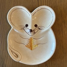 Darling Vintage 1970s Ceramic Mouse Cheese & Cracker Serving dish picture