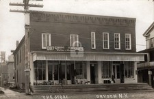 Dryden NY Walter J Homes Dry Goods Grocery Store RPPC Photo Postcard COPY picture