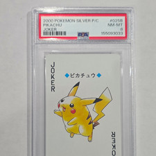 2000 Pokemon Silver P/C Pikachu Joker #025B PSA 8 NM-MT Cert 155093033 picture